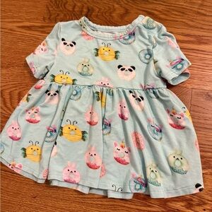 Posh Peanut Donuts Short Sleeve Bamboo Peplum Top Size 18-24 Months